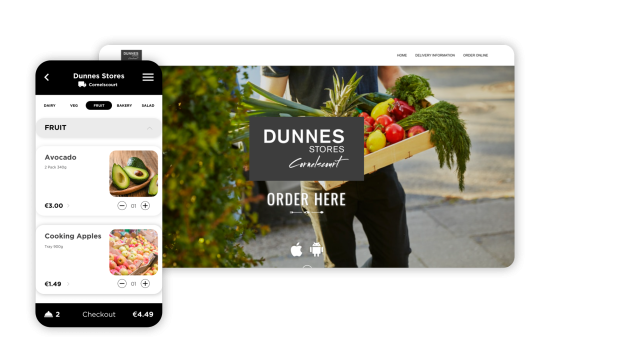 Online ordering for food and grocery businesses