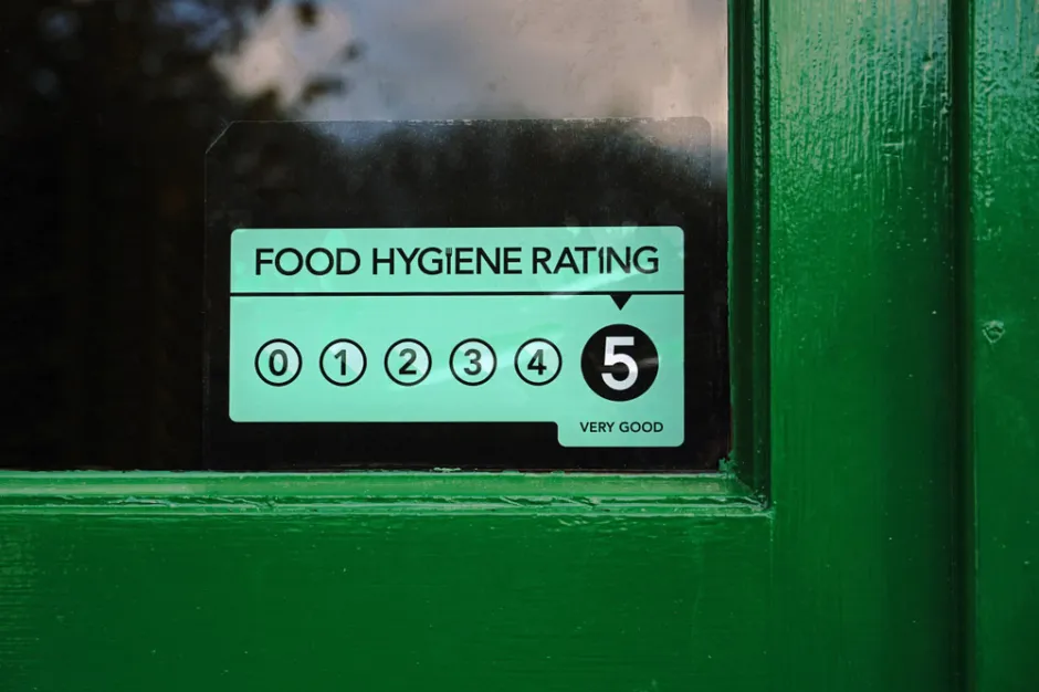 Food hygiene rating sign