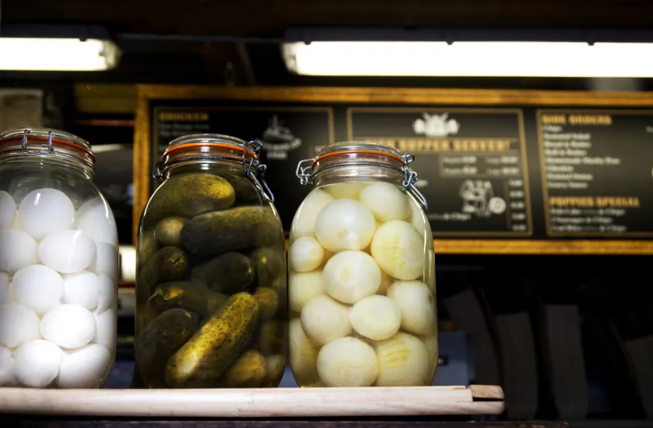 Fish and chip shops pickles