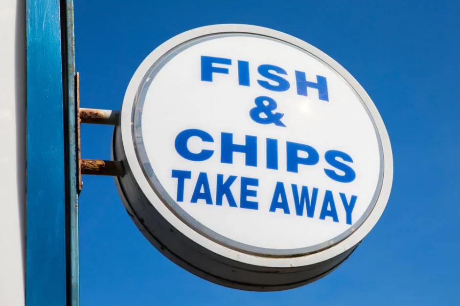 Fish and chip shop delivery takeaway