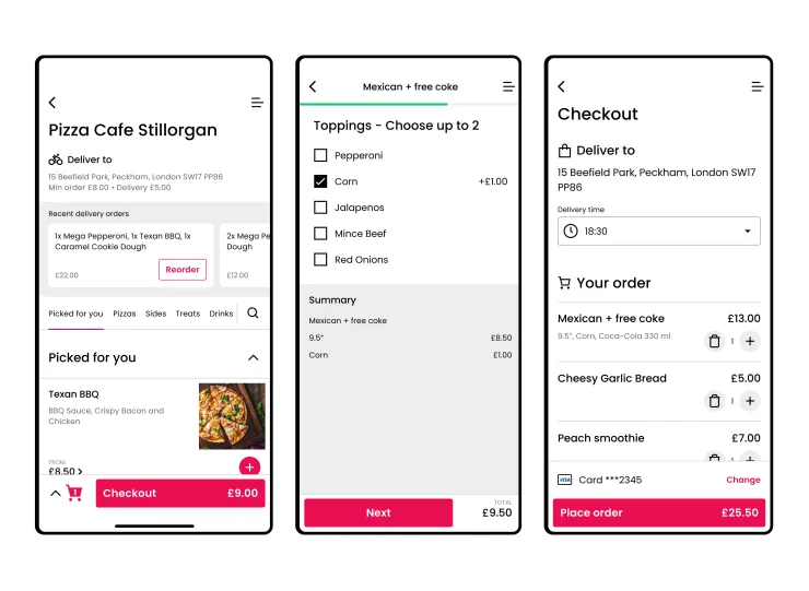 A sleeker design for the main menu meal deals and more