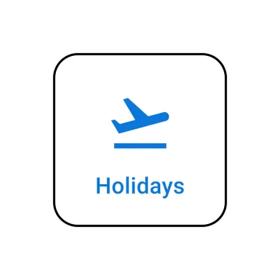 Item holiday component on blue background