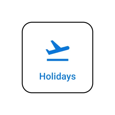 Item holiday component on blue background