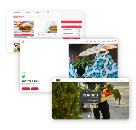 Le système de commande en ligne flipdish présent sur le site internet d'un restaurant