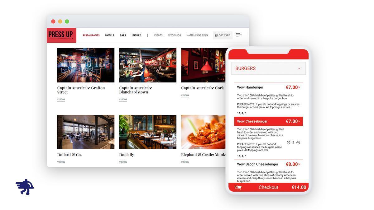 Restaurant Spotlight: Press Up Entertainment Group joins Flipdish for online ordering