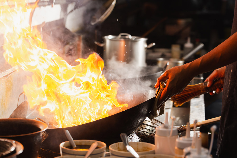 Chinese restaurant kitchen