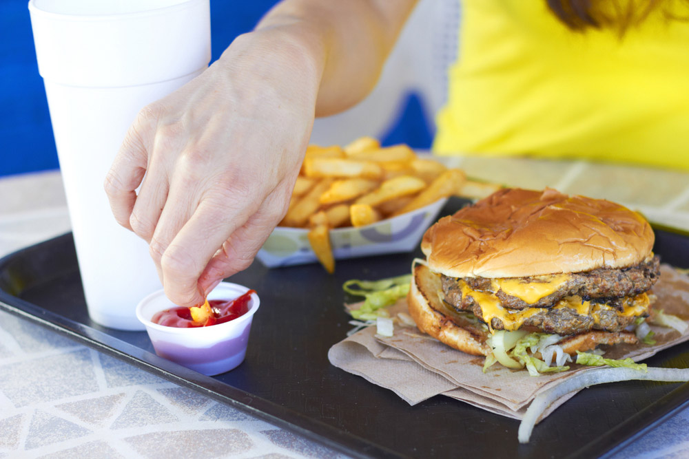 QSR burger tray