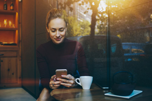 Woman on phone