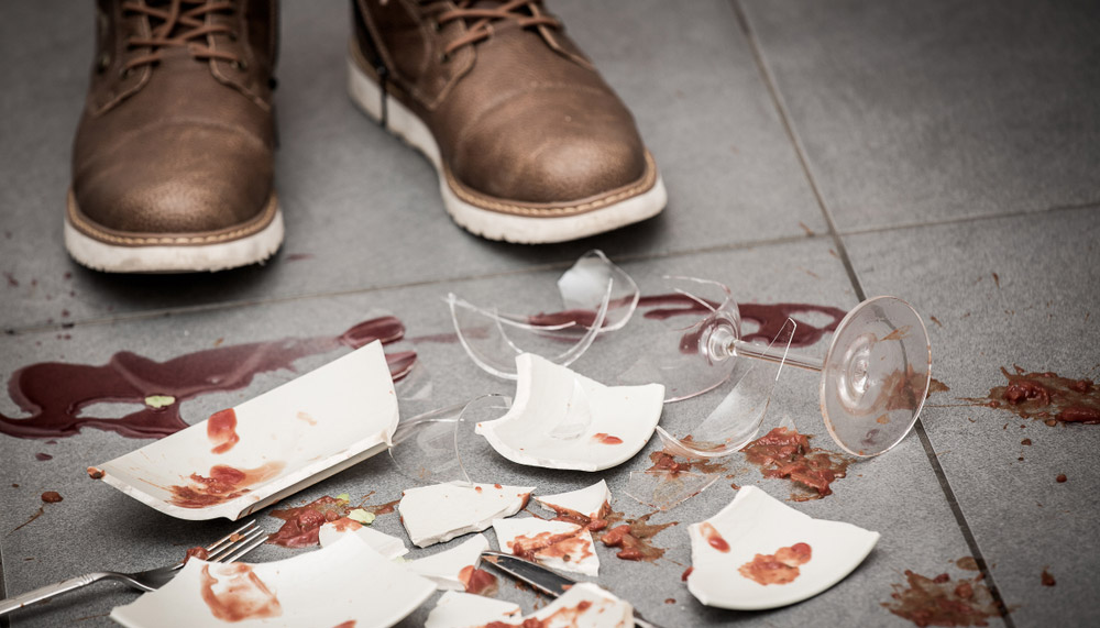 Accident restaurant shoes