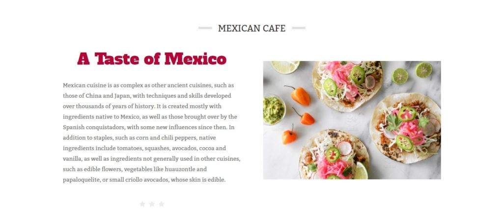 Image of Flipdish online ordering website design with About Us Section
