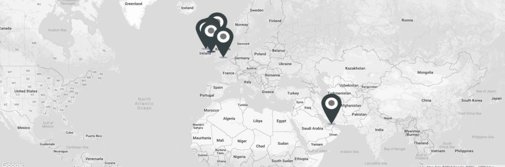 Map showing locations on latest food ordering website design