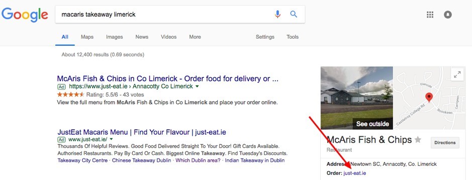 Restaurant ranking with Google My Business Page