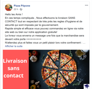 Pizza Pepone Marseille propose la livraison sans contact de pizza delicieuse 