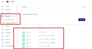 portail Flipdish avec des outils de marketing intégrés