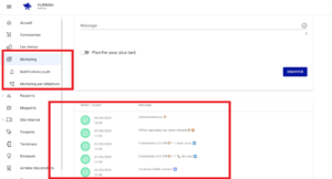 Push Notifications- outil de marketing disponible sur le système de commande en ligne Flipdish