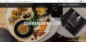 sit de commande en ligne avec la livraison sans contact de Sushiwave propulsé par Flipdish