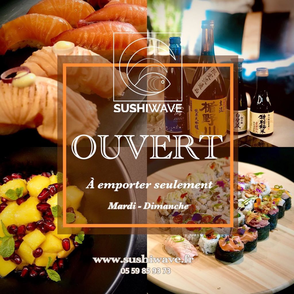 Sushiwave vous propose la livraison et la vente à emporter grâce à un système de commande en ligne propulsé par Flipdish